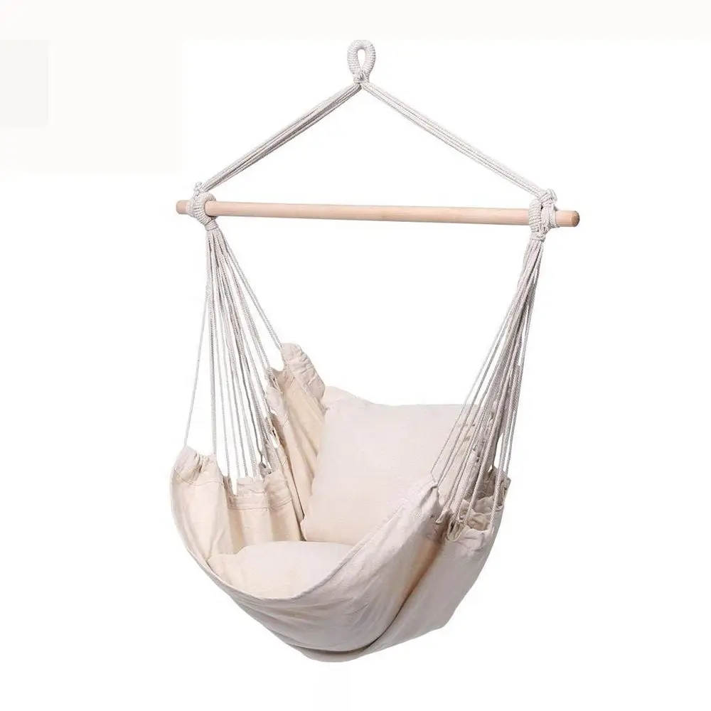 Кресло-гамак для внутреннего двора подвесное качающееся кресло из качественного хлопка с веревкой