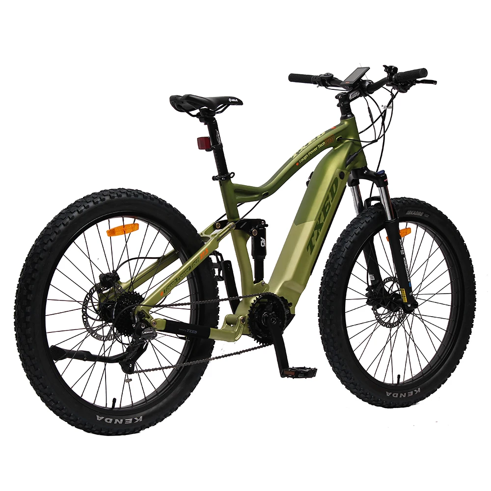 2020 New  ebike mid drive 500W suspension MTB bicycle