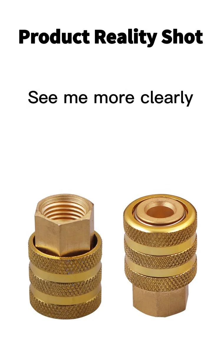 Automobile tyre inflating quick coupler Tire mouth inflation sealing good airtight round head quick clamp type