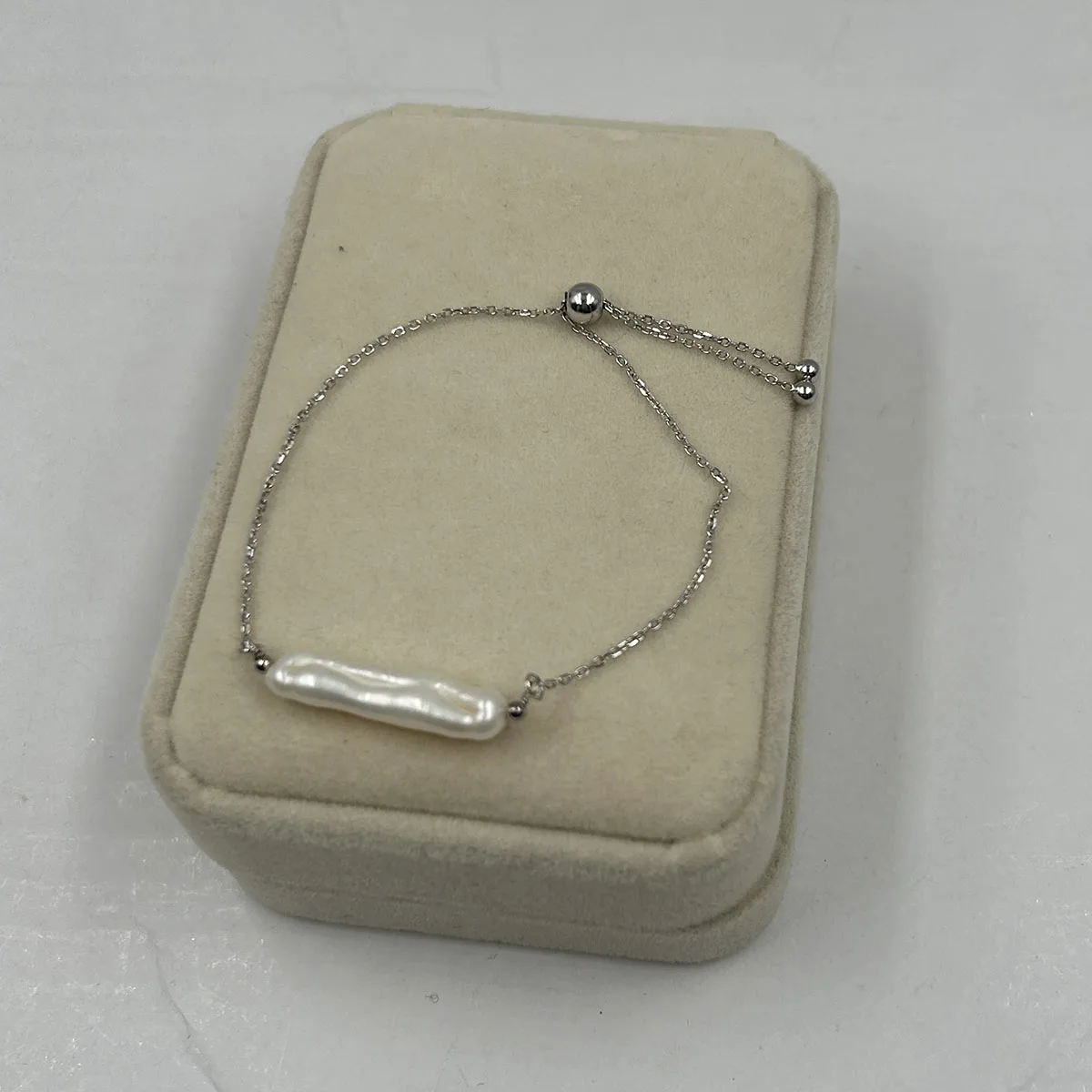 HIGH QUALITY  925 silver adjustable bracelet ,natural biwa baroque Pearl bracelet, jewelry accessories 18 cm gold and silver