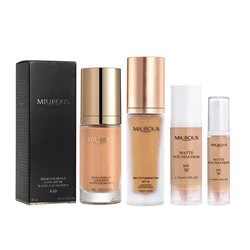 ODM OEM 2 в 1 солнцезащитный блок SPF 35, невесомое покрытие, двойной длинный износ, матовая основа, темная кожа