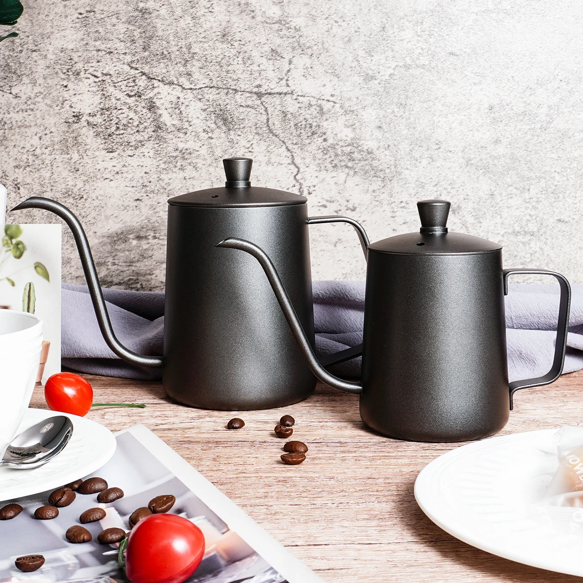 High Quality Camping  Stainless Steel Coffee Gifts Brewing Maker Manual Gooseneck Drip 350ml Pour Over Coffee Kettle