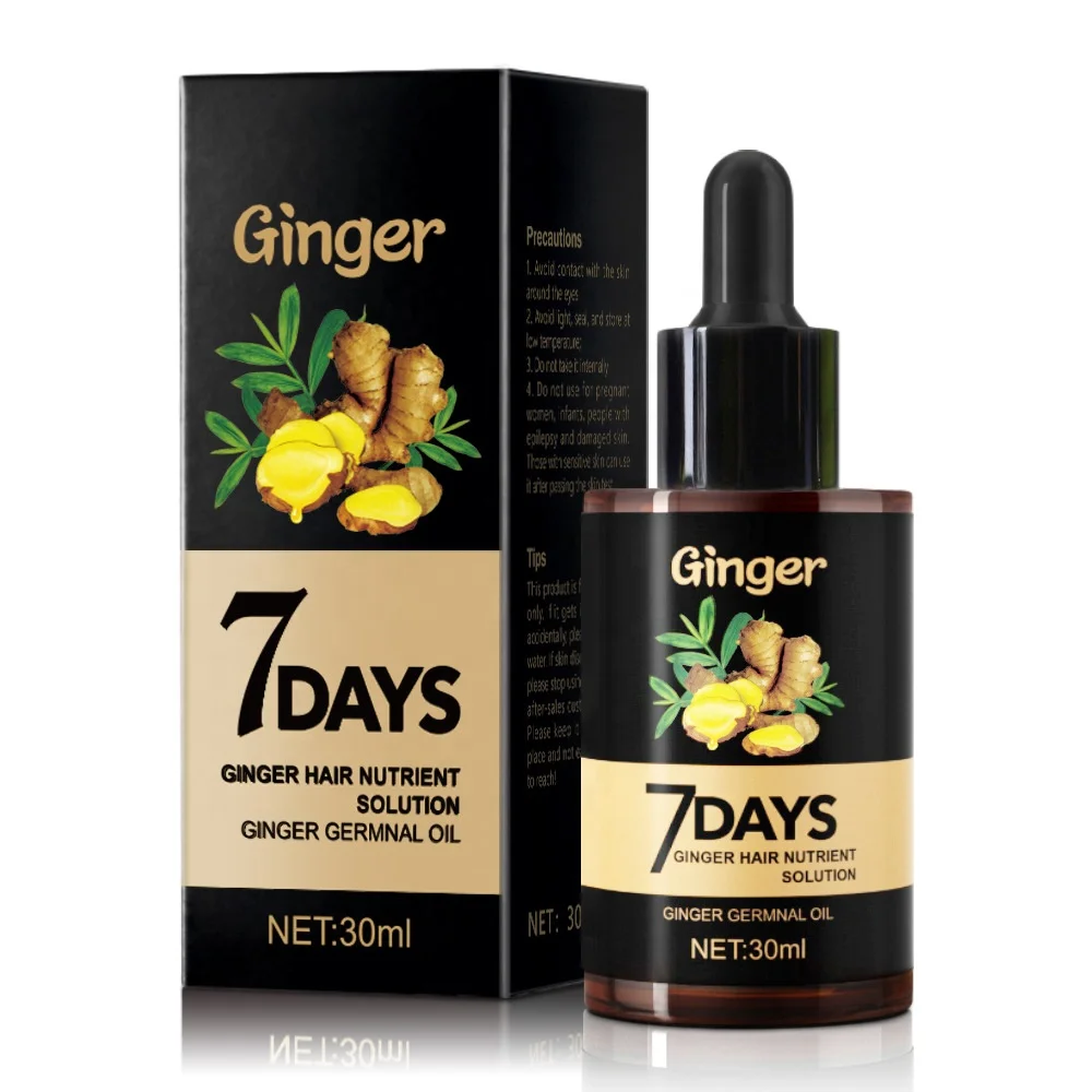 7 Days Natural Germinal Oil Bald Hair  Growth Ginger  Oil for Men