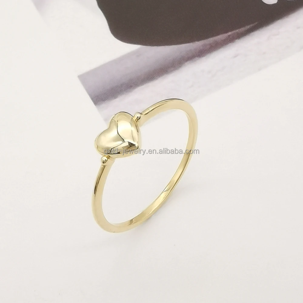 Роскошное женское золотое кольцо в форме сердца 14k 9k настоящее