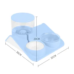 Saiji новый стиль воды и еды 2 в 1 кормушка для домашних животных питьевой фонтан Легкая очистка поднятая миска для собак