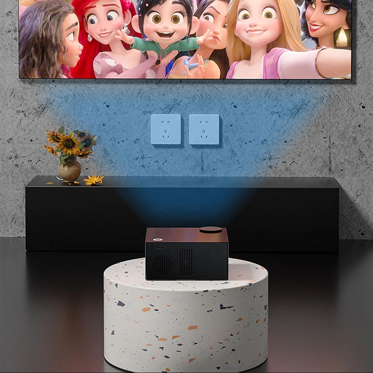 projector home theater 3d Supports 4K video decoding screen tv smart educational short throw projector