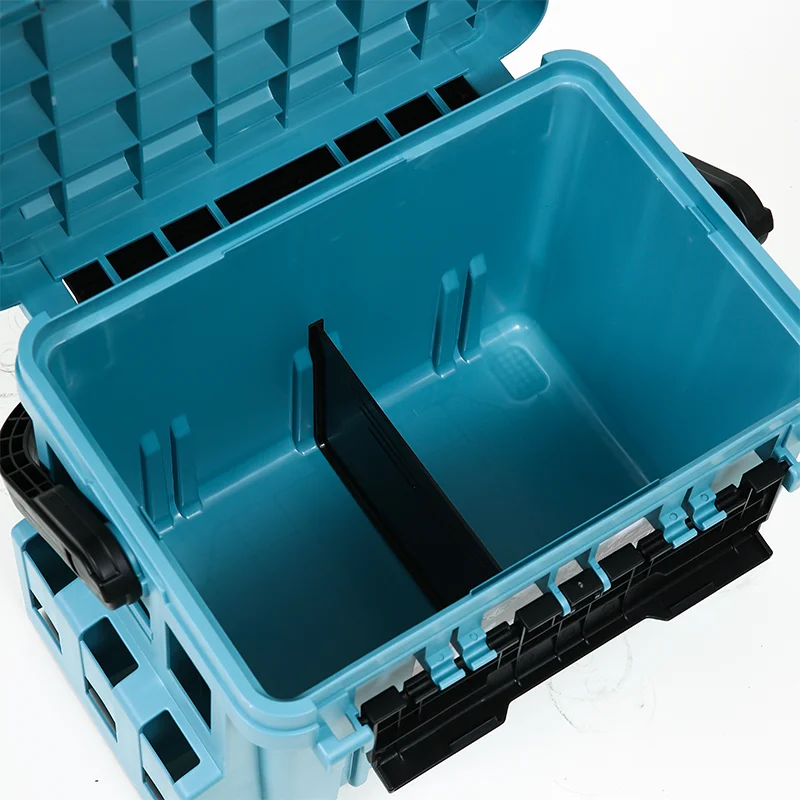 20L Multifunctional Fishing Lure box Suitcase Solid Color Lockable Fishing Gear Box