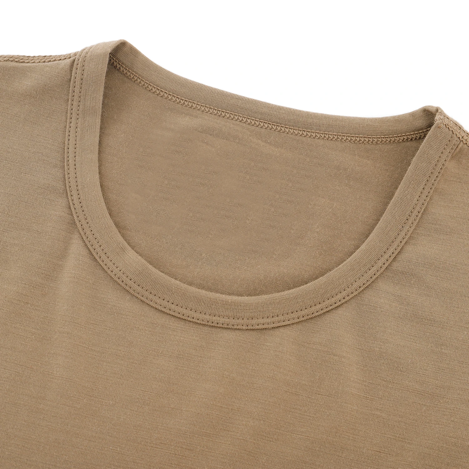 High Quality Wholesale Men Normal 100% Merino Wool SS Crew Neck Top