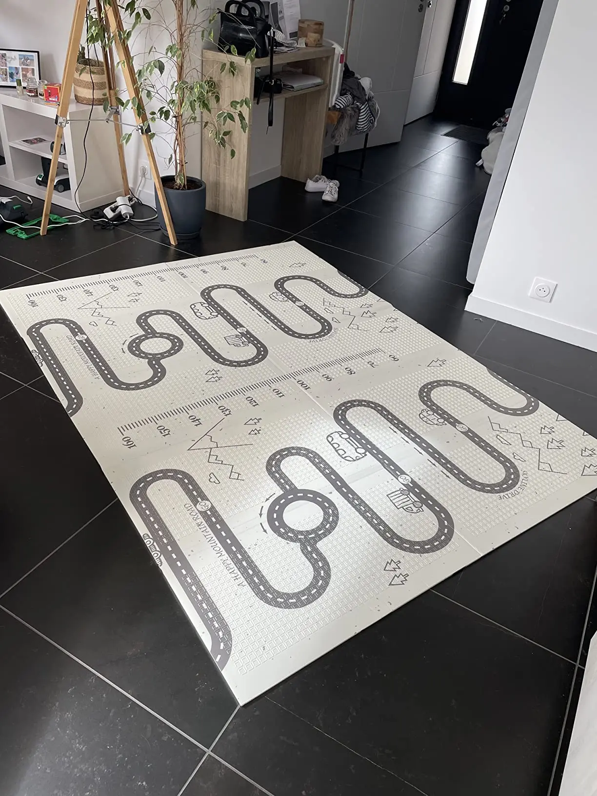 Children Double Sided Non-Toxic Educational Toy Large Cartoon Pattern Foldable Floor Pad Carpet Xpe Foam Baby Crawling Play Mat