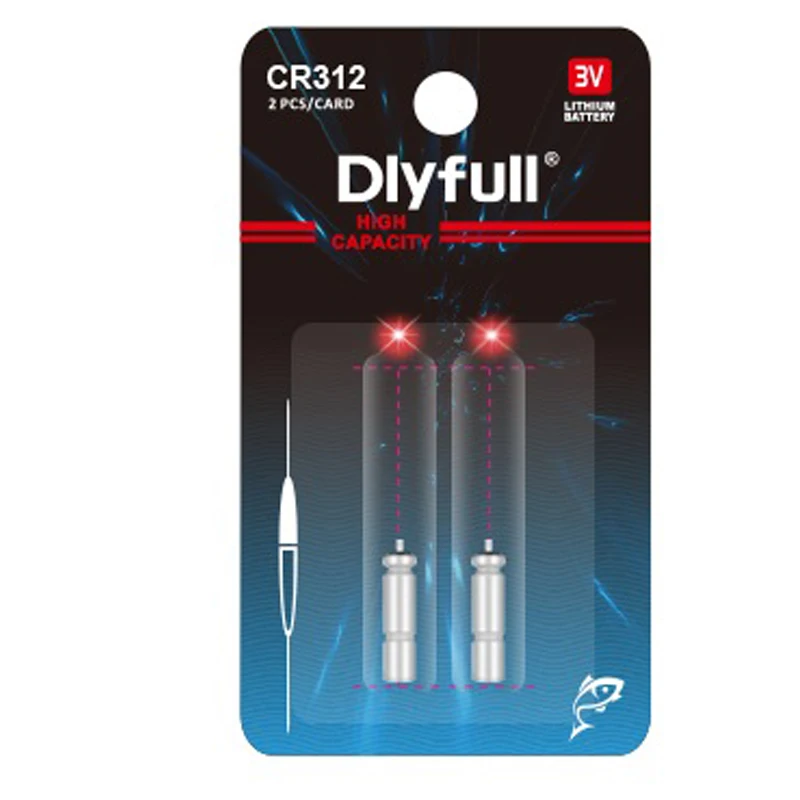 Dlyfull 3V литиевая штыревая батарея CR312-C2 для рыбалка поплавок