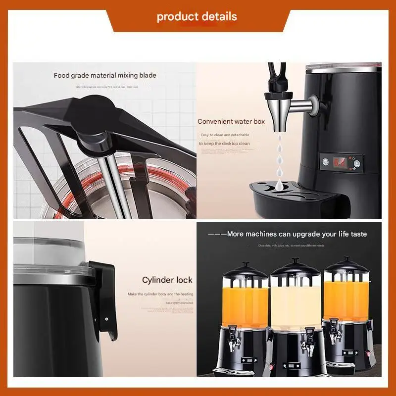 Stainless Steel Hot Chocolate Dispenser Chocolate Maker Machine For Heating Mix Coffee Milk Chocolate