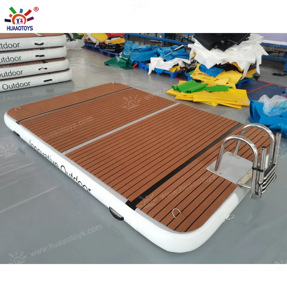 Inflatable Floating Platform Swimming Water Island Jet Ski Dock Mat DWF Material for Sale