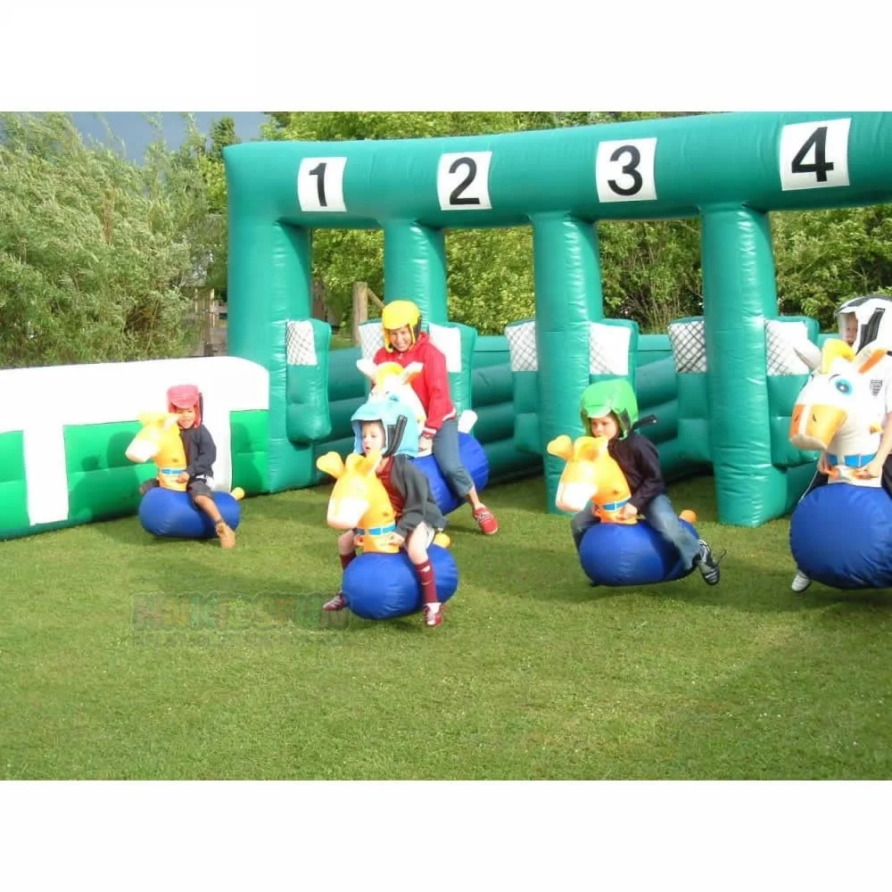 Crazy Inflatable Jumping Ride Team Running Office Game Inflatable Bouncy Sausage Racing