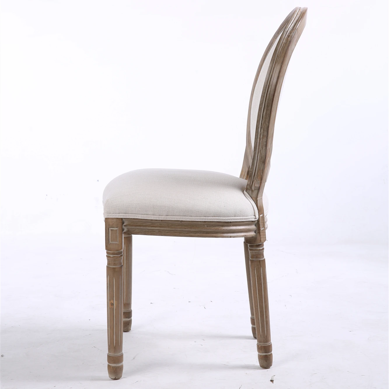 
2 PACK French Style Round Back Solid Wood Dining Chair Round Wood Chair 