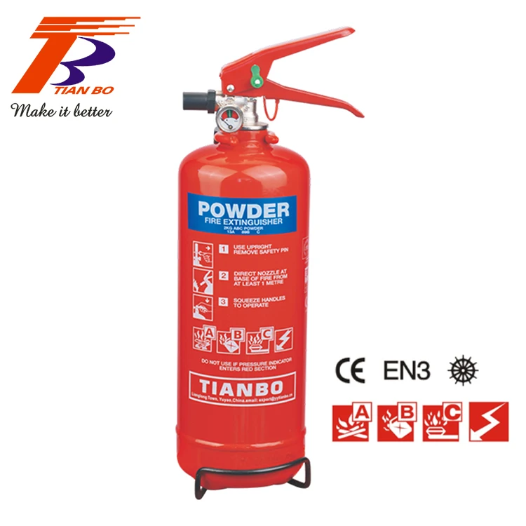 1KG DCP Extinguishers Class A B C E Portable ABC Dry Powder Extintor Fire Extinguisher With Metal Vehicle Bracket
