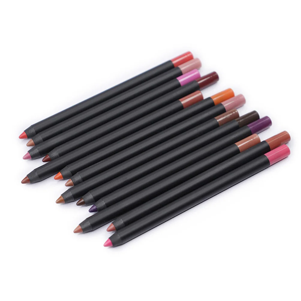 13 Colors Brown Lip Liner Cosmetics Smooth Pigment Lip Pencil Vegan Cruelty Free Lip Liner Wholesale