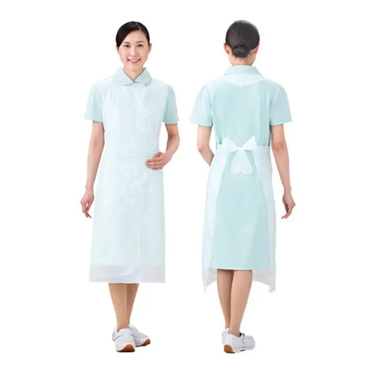 Лучшее качество одноразовые ПВД фартук без рукавов Pe фартук платье без рукавов