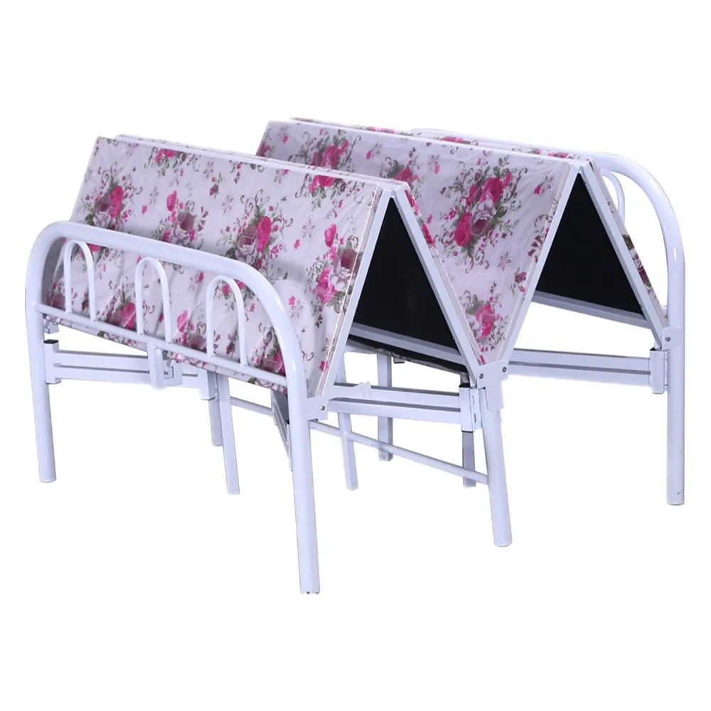 Shengfang cheap folding bed bedroom furniture wooden bed board portable single mattress bed for children adults