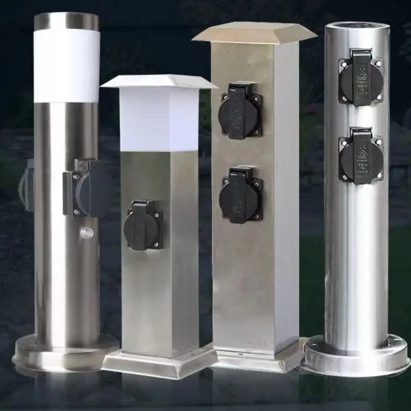 Lumind Outdoor waterproof socket wireless wiring socket rain-proof vertical open lighting power supply