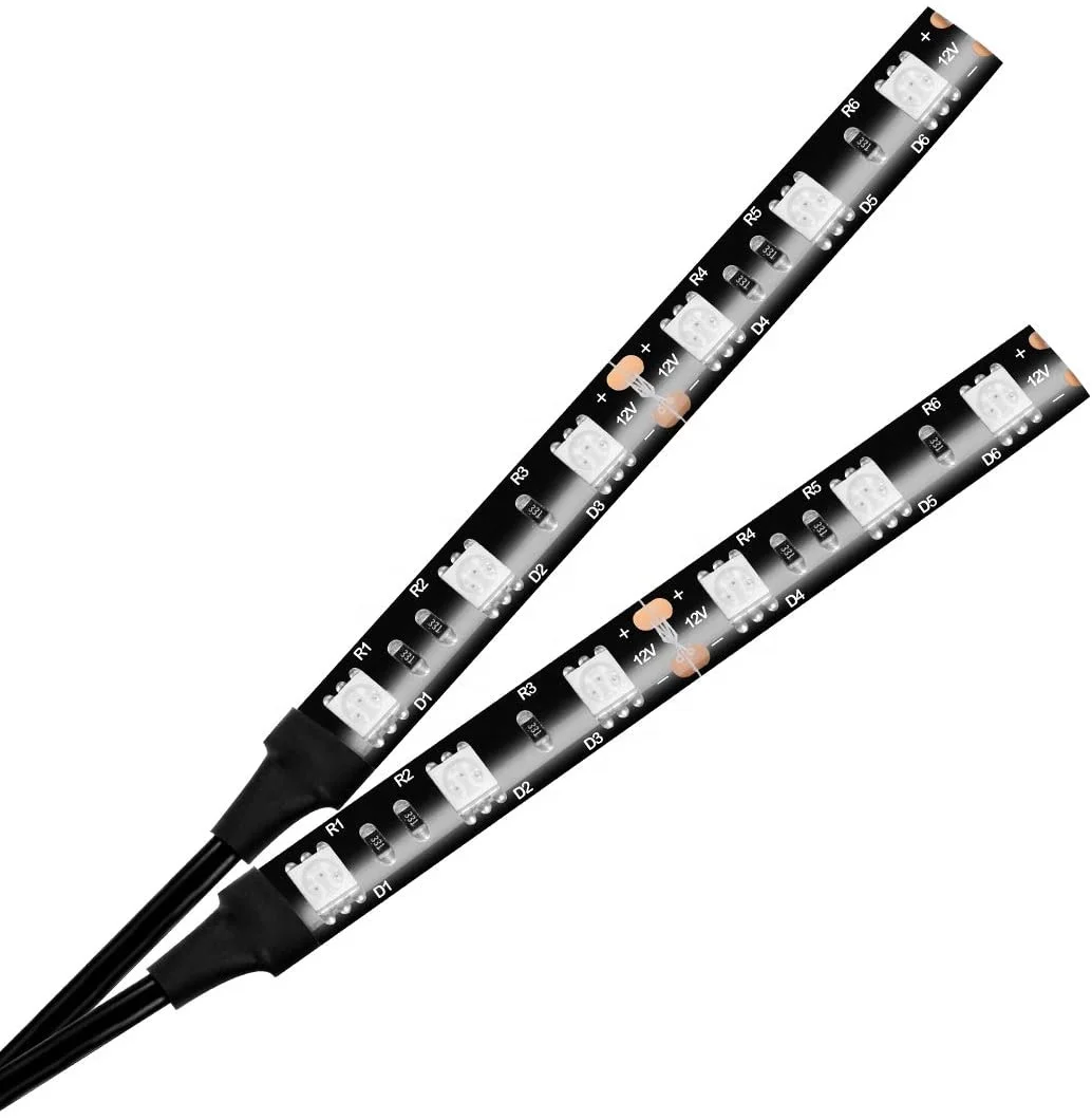 Customized 12V 6LED High Bright Amber Motorcycle Turn Signal Backup License Plate Waterproof Flexible Yellow Strip Light Bar