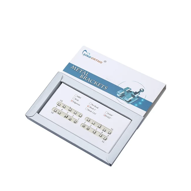 metal mesh orthodontic dental bracket bracket in paper card