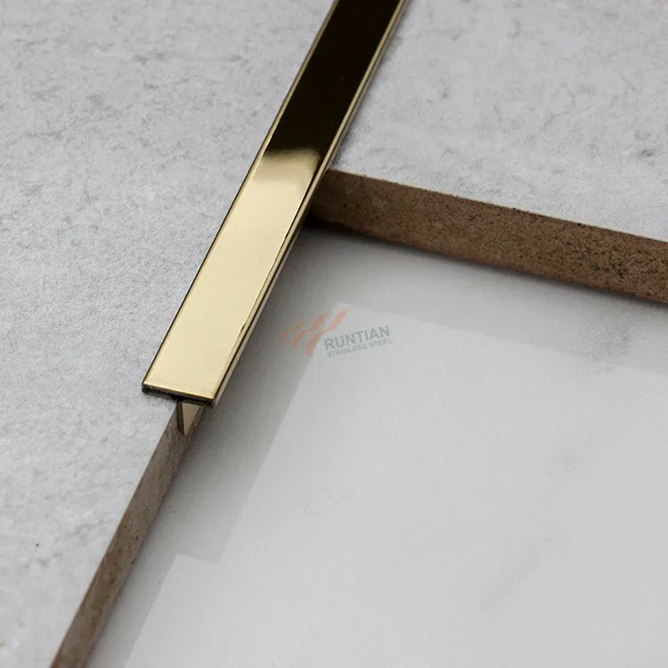 Foshan ceramic tile decoration liner copper chrome gold brass stainless steel 90 degree angle corner trims