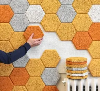 ACOUSTIC Wood Wool Acoustical Ceiling High Quality Acoustic Absorption MDF Wooden Absorbing Hexagon Sound Proofing Panel