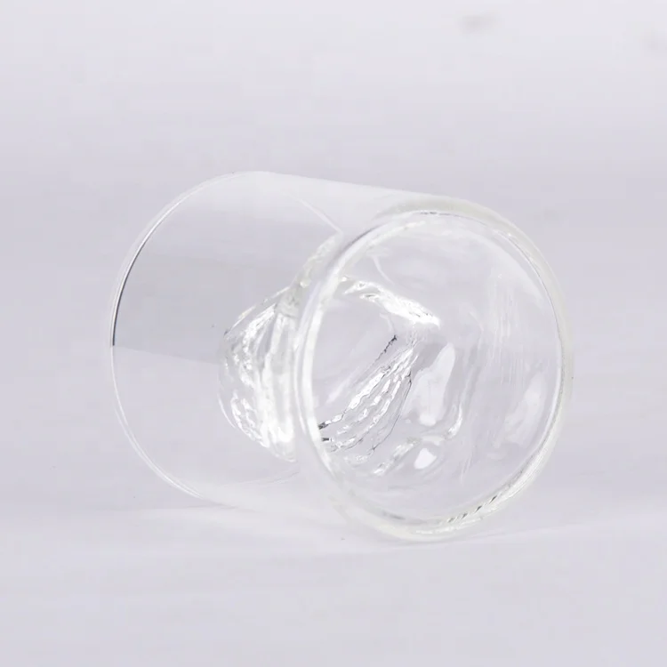 
25ML Pyrex Double Wall Transparent Crystal Skull Wine Shot Glass 