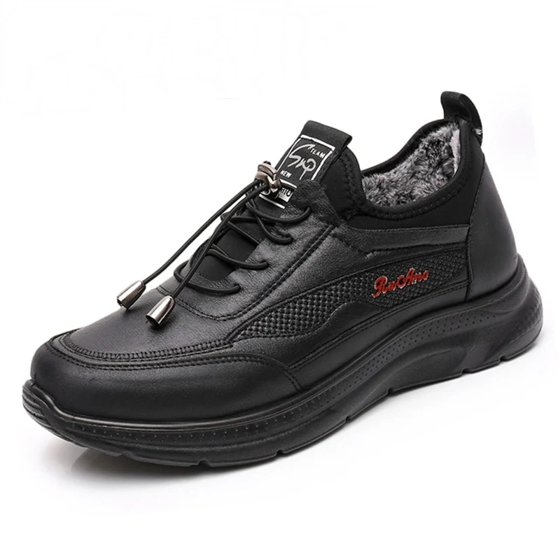 man boots pu leather warm plush fashion light weight tpu tpr sole strong anti slip waterproof  man boots