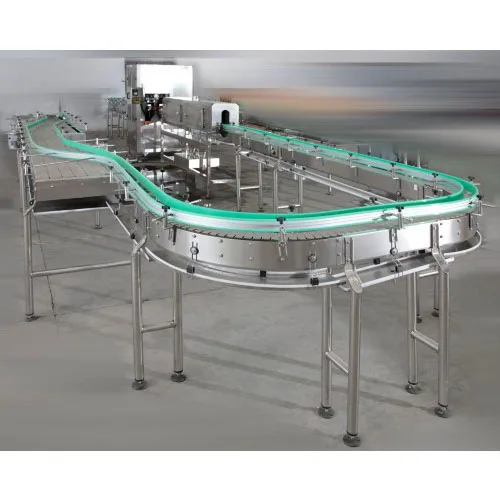 Plastic Filled Bottle Flat Chain Conveyor Belt System Machine