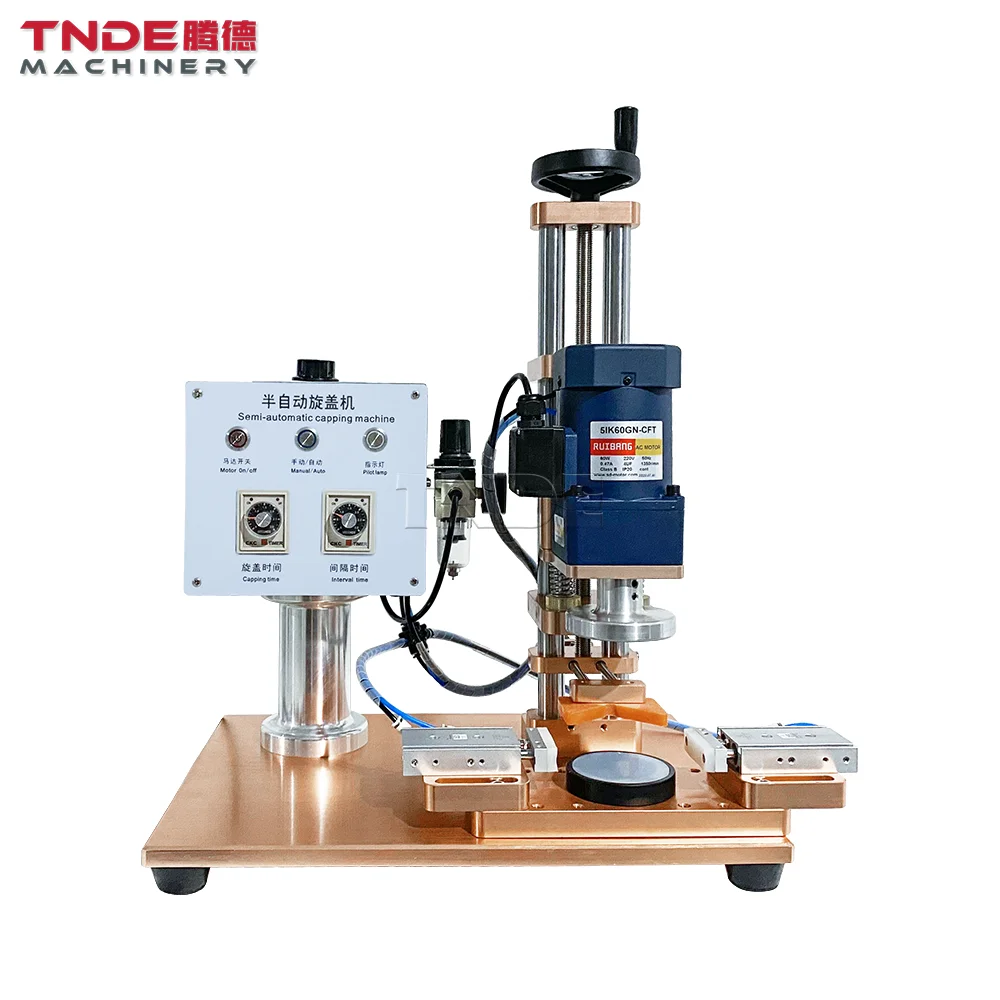 high speed water bottle twist off jar cap closer tightening capping machines for pet bottle cans jars 56mm