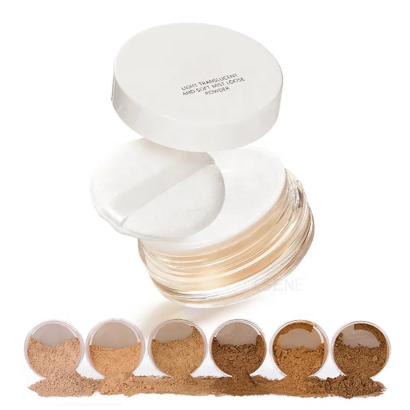Esene  F-LP15 wholesale silky waterproof matte oil control vegan loose setting powder foundation face makeup