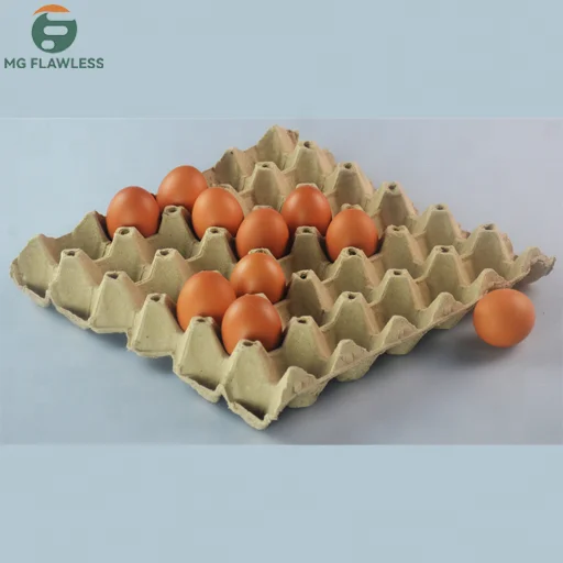 Biodegradable Pulp Fiber Egg Flats for Storing up to 30 Large or Small Eggs 30 Cells Egg Trays Reusable Waterproof