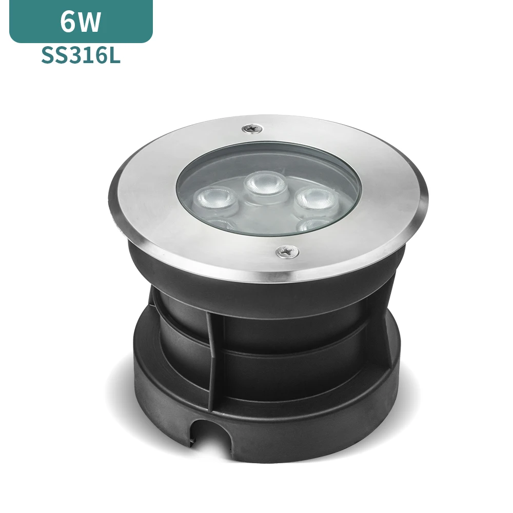 316L Stainless Steel  led inground lights 6w  IP68  LED OUTDOOR LIGHTS Garden lights
