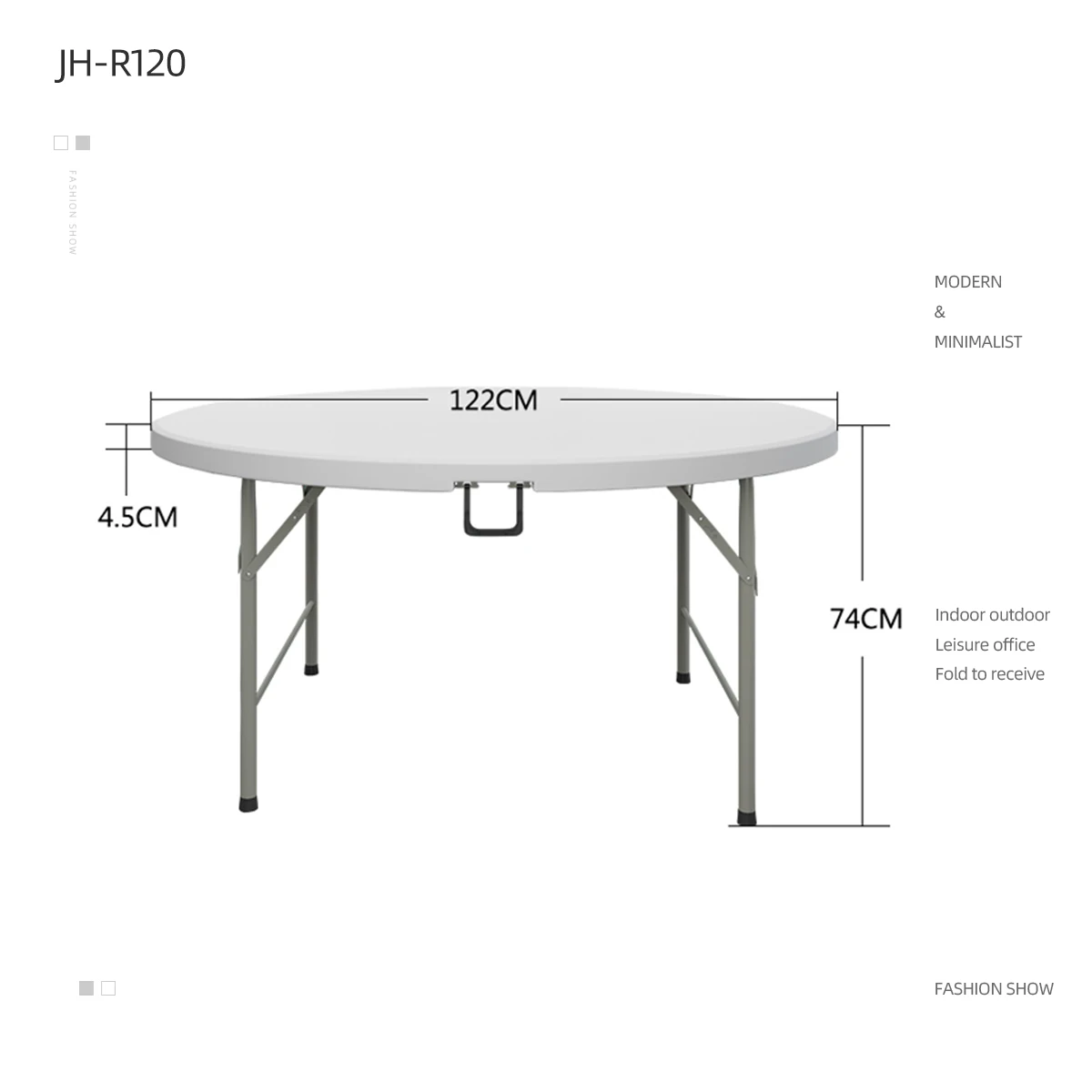 Cheap wholesale 5ft white 180 cm events plastic 10 seater garden 60 People inch round folding table 6ft
