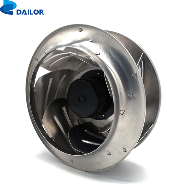 AC EC High Air Volume Backward Inline Air Purifier radial fan motor Centrifugal Fans with metal guide ring for HVAC Ventilation