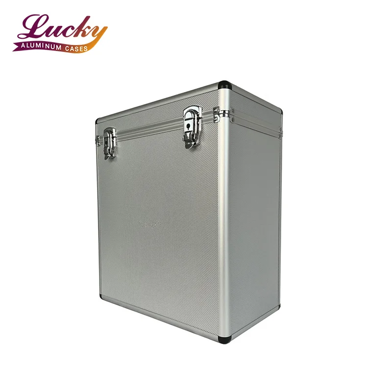 Newest Style Aluminum Records Case Classic Album Vinyl Case for Vinyl Records Durable Aluminum Carrying Case