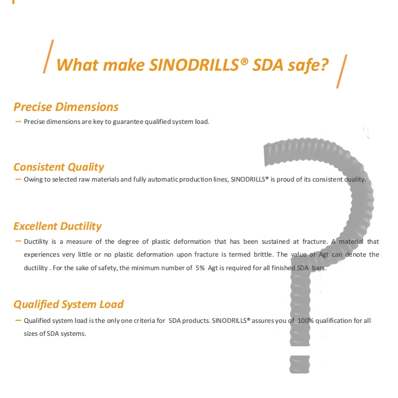 Multi Function R38N Self Drilling Anchor Rock Bar / Anchor Rod / Anchor Bolt