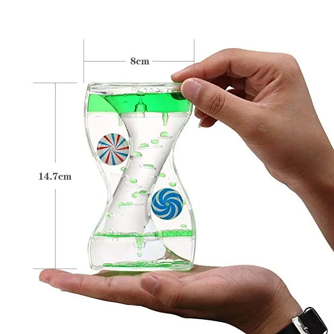 Liquid Motion Bubbler Timer: Sensory Toy for Relaxation, Liquid Motion Timer Toy Floating Color Lava Lamp Timer - Incredibly Eff