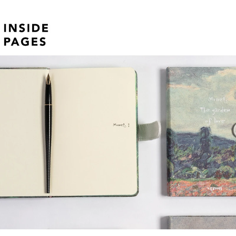 Creative Student Notebook Diary Schedule Planner Scenery Monet Painting Hardcover Notebook