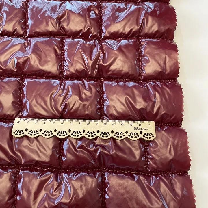 PLain 100% nylon Quilted fabric /  garment padding material