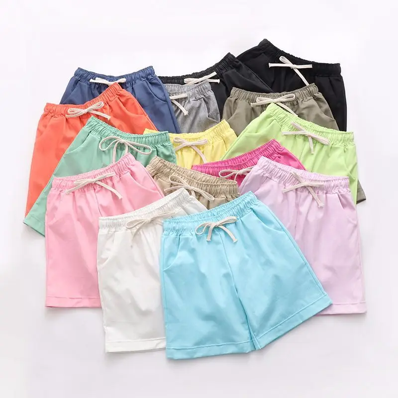 
Summer Shorts With Drawstring Fashion Cotton Shorts Stretch Loose Casual Solid Plain Dye Pants In Large Size Pocket Shorts Pant 