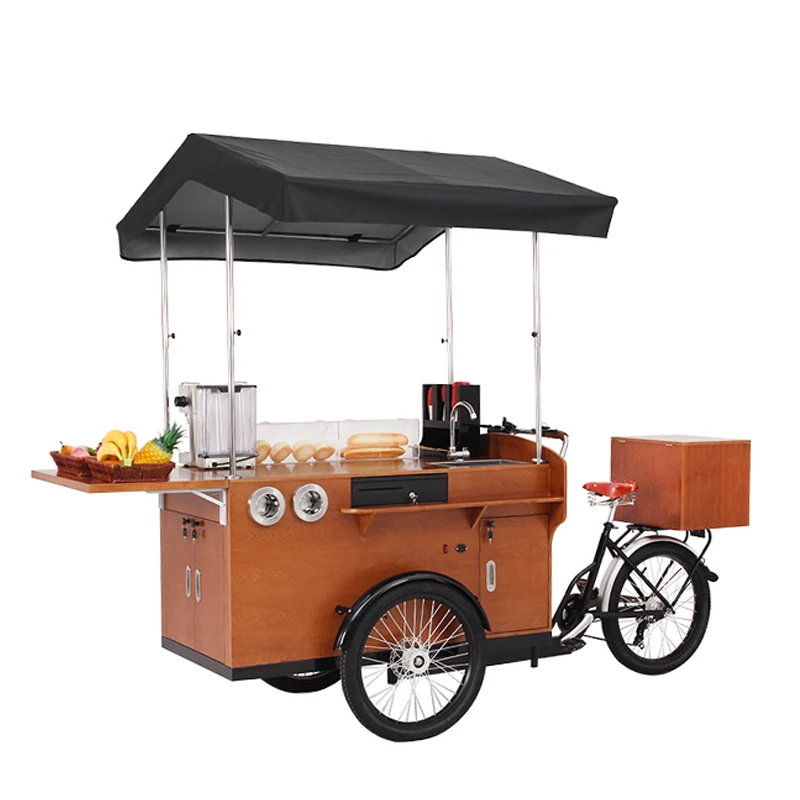 Coffee Cart for Our Door Sale Trike Bicycles Coffee Bike With 500w Motor