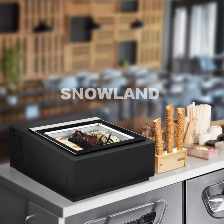 Small Countertop Ice Cream Display Freezer Showcase Dubai