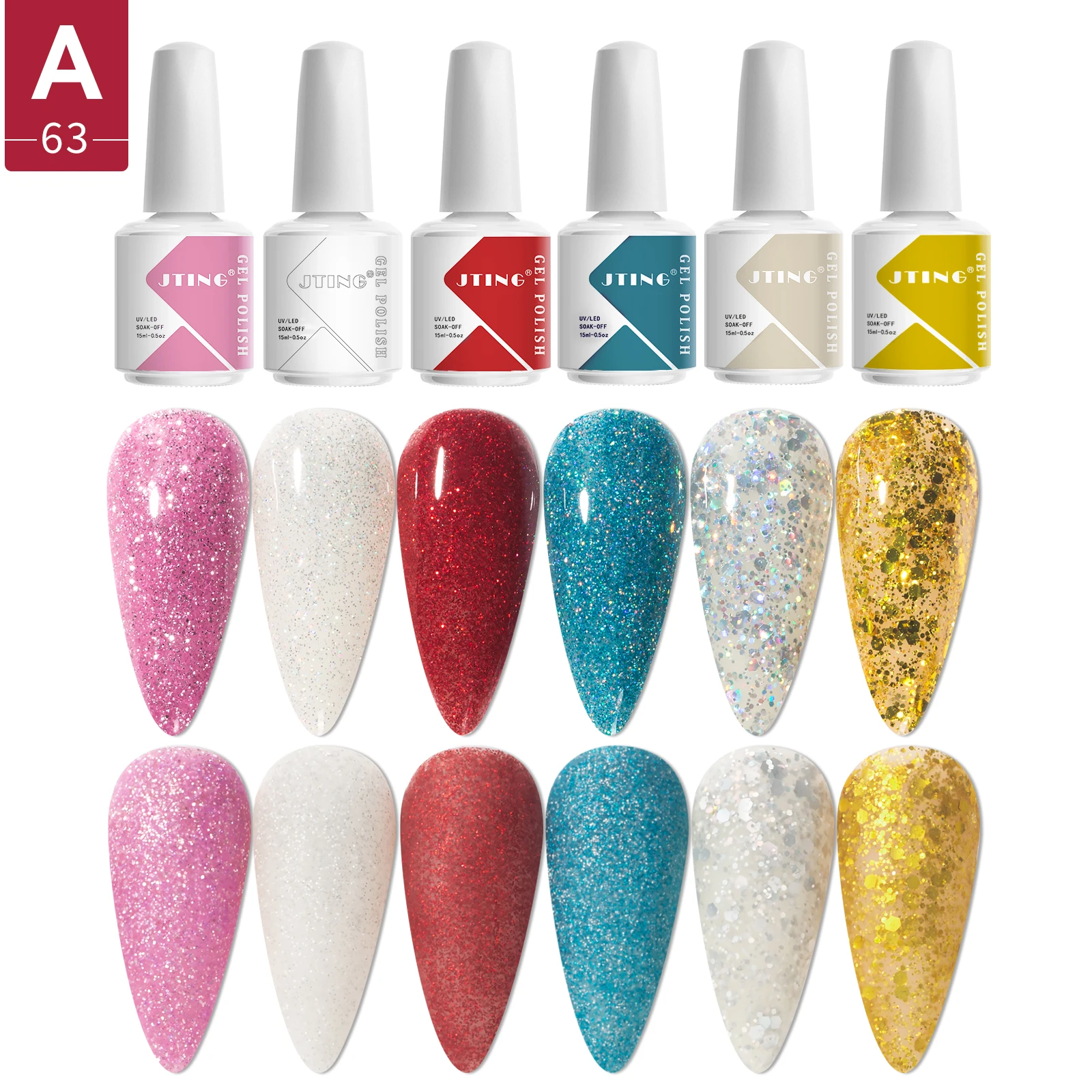 JTING New Colors Nail Art Manicure soak off 15ml French Nails Varnish Enamel Gel Nail Polish collection custom private label