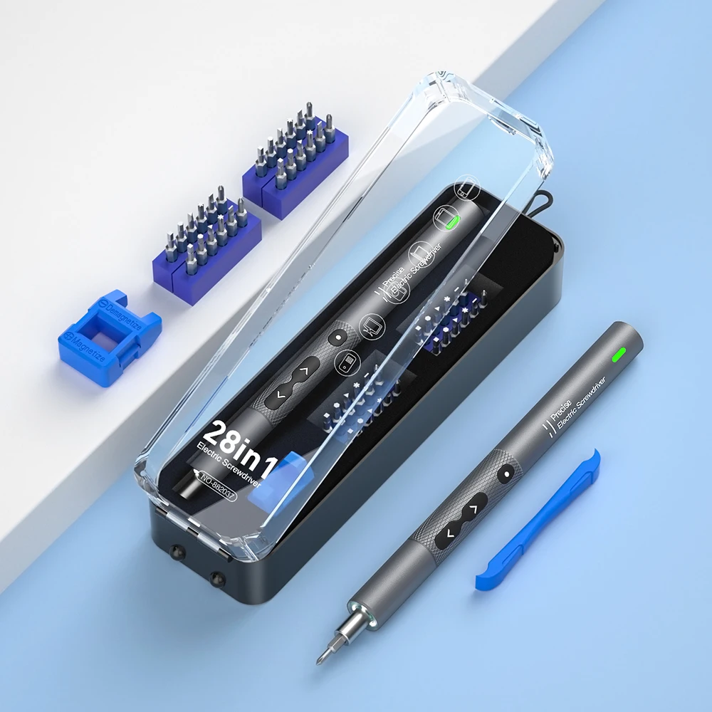 28 in1 Torque Cordless Type-C Rechargeable Multi-use Electric Screwdriver Screw Drill Bit Set Mini Power Tool