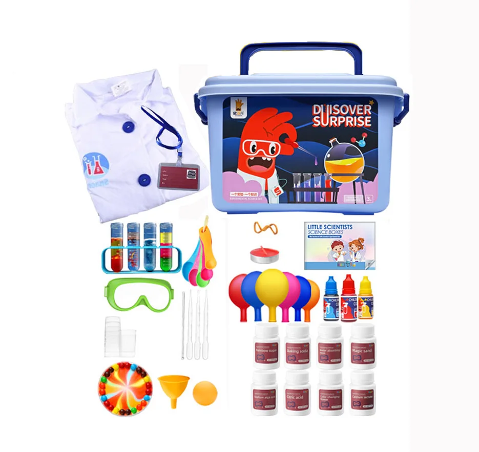 120 Lab Experiments Science Kits for Kids Educational Scientific Toys Birthday Gift , Chemistry Set, Erupting Volcano, STEM toys
