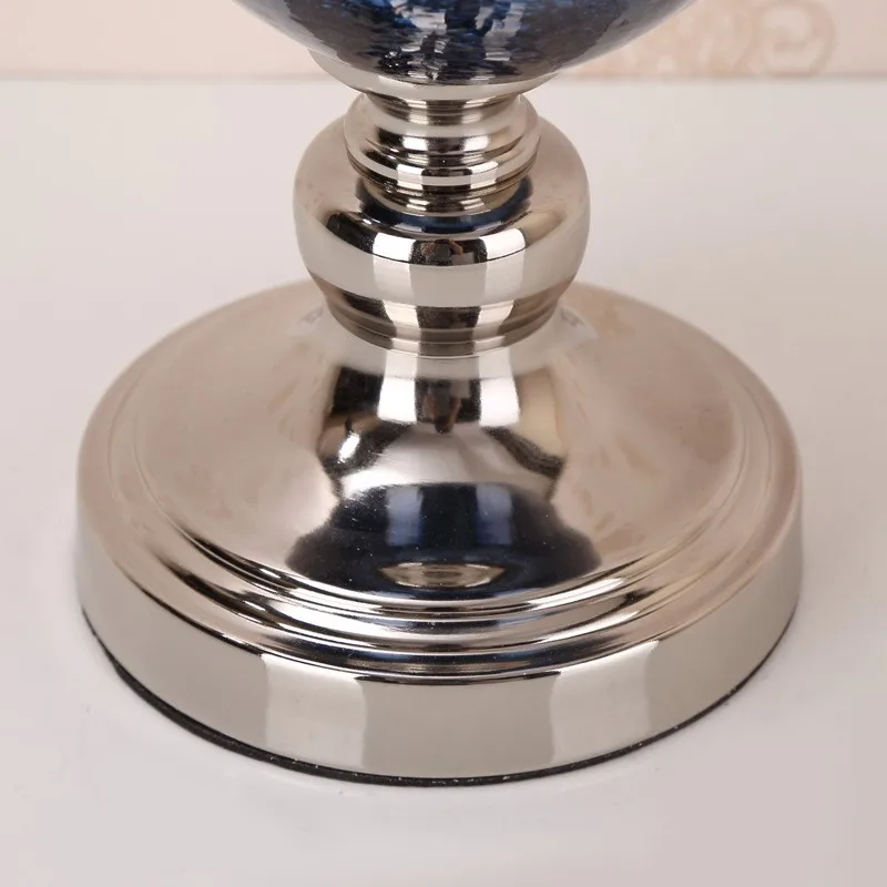 Designed mosaic crackle glass flower vase for home decor