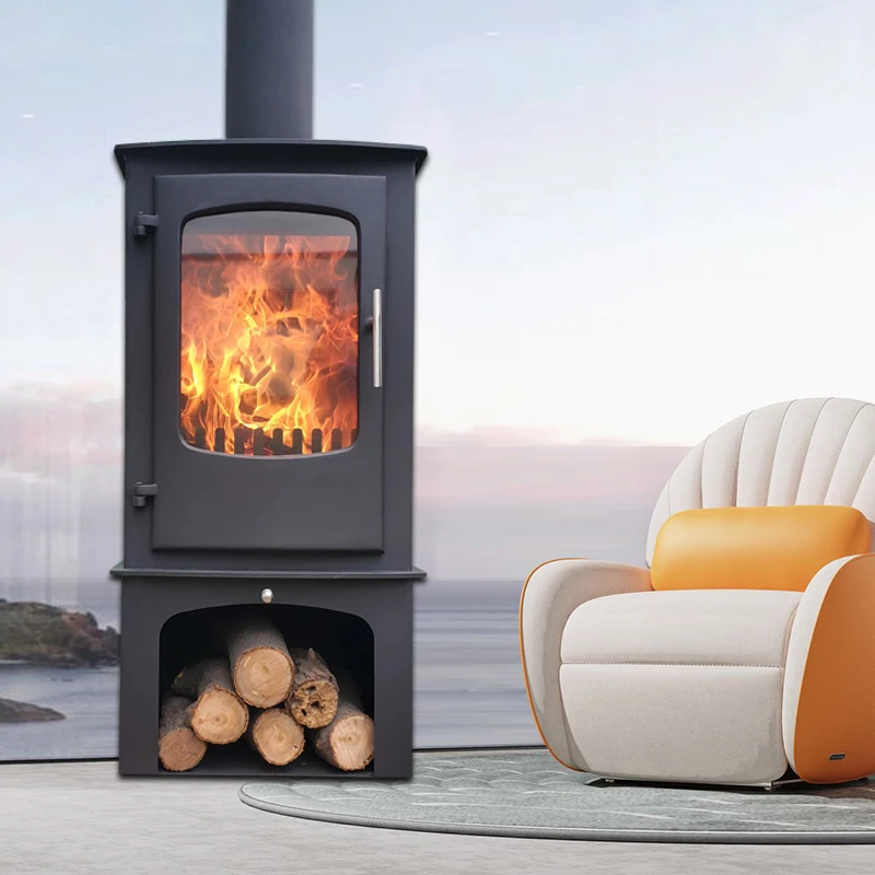 2024 High Quality Factory Modern Indoor Cold Rolled Steel Adjustable Freestanding Stove Wood Burning Stove