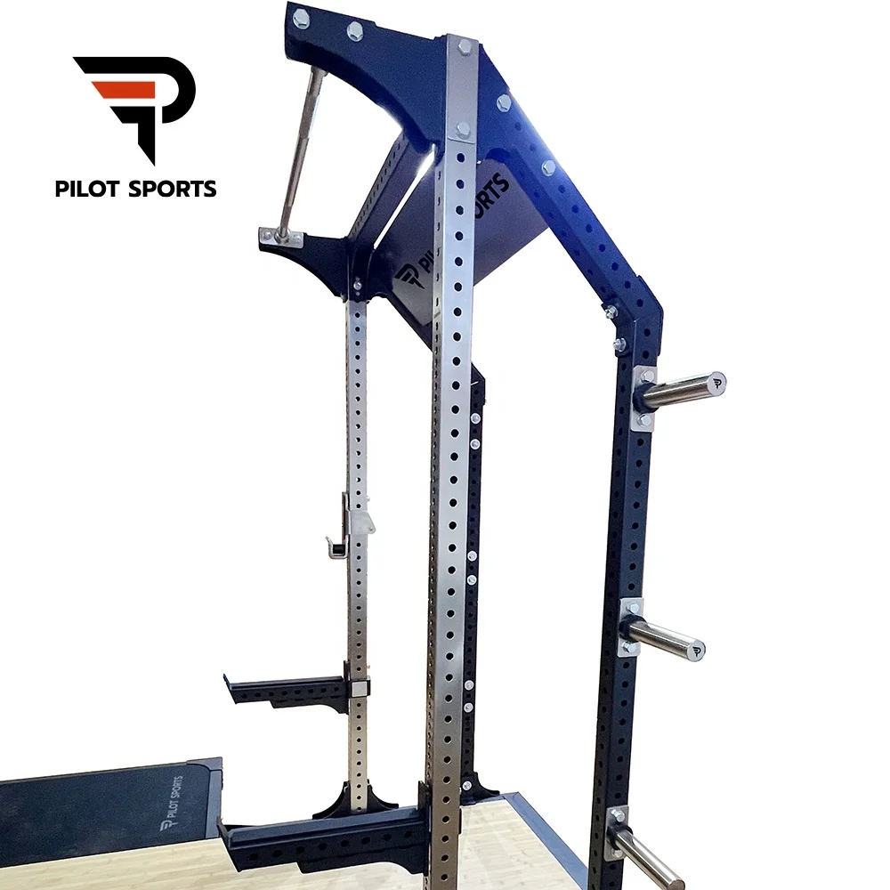 Pilot Sports Commercial Fitness Gym Equipment Power Rack With Weightlifting Platform Strength Training Half Rack Squat Rack